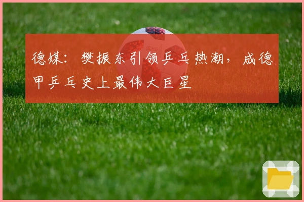 德媒：樊振东引领乒乓热潮，成德甲乒乓史上最伟大巨星